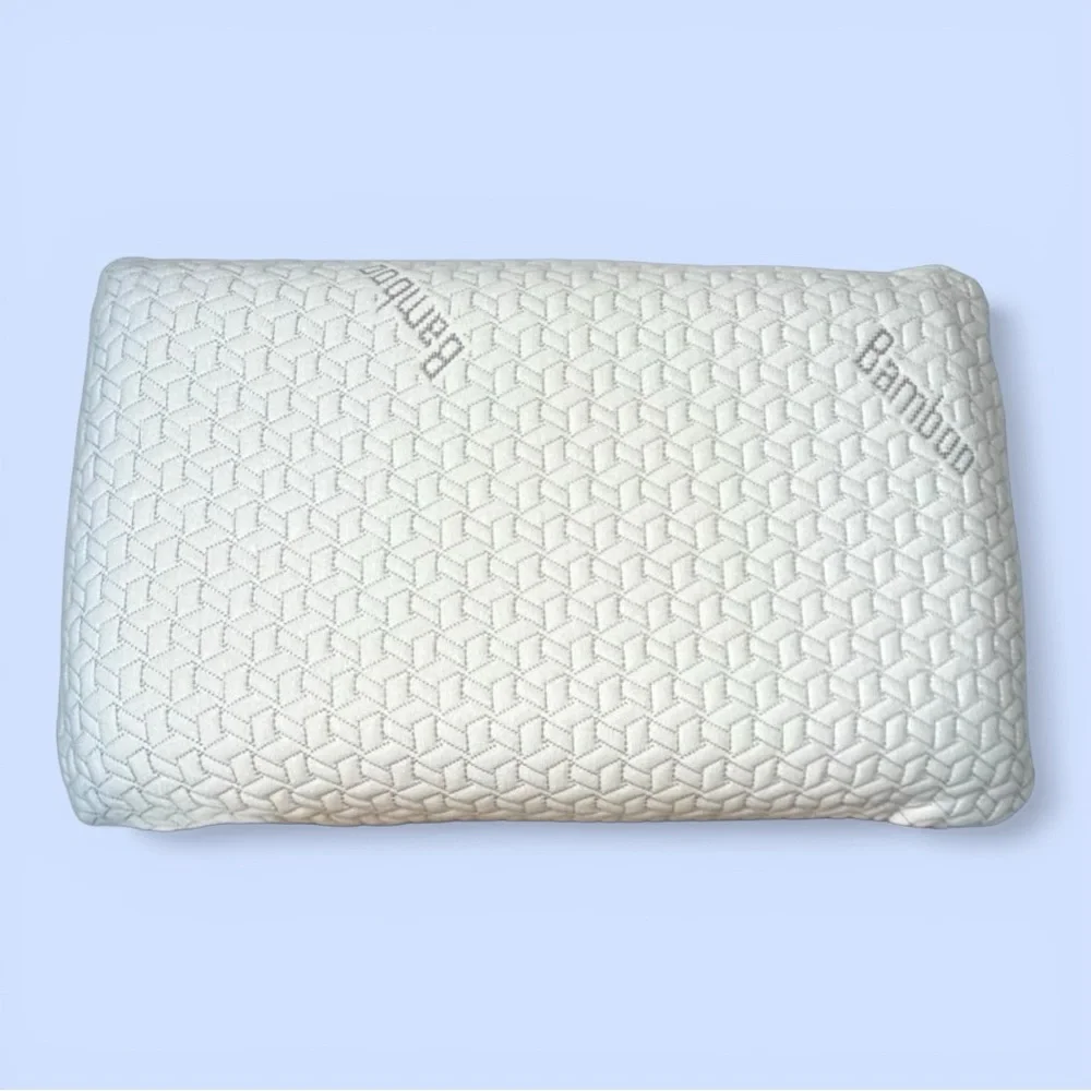 Small Memory Foam Pillow Compressible Medium Firm Breathable Bamboo Cover